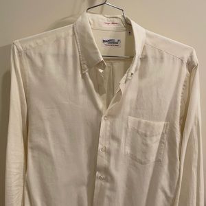 Long sleeved light yellow buttondown shirt Gant